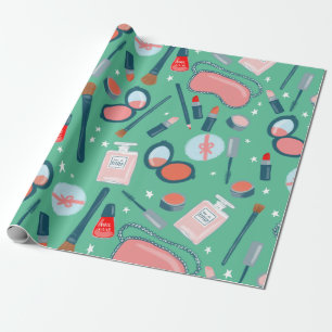 Papel De Regalo Patrón cosméticos de belleza envoltura de regalo v