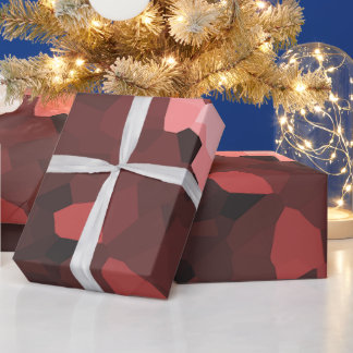 Papel De Regalo Patrón cristalizado de matices rojizos