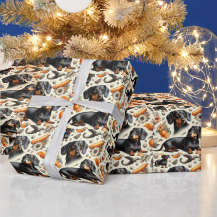 Papel De Regalo Patrón Cute Dachshund