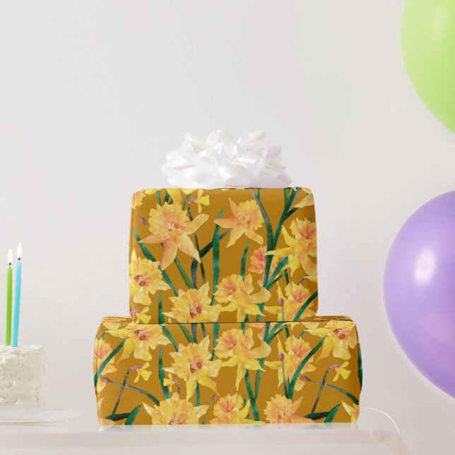 Papel De Regalo Patrón Daffodil de verano (Regalos de fiesta)