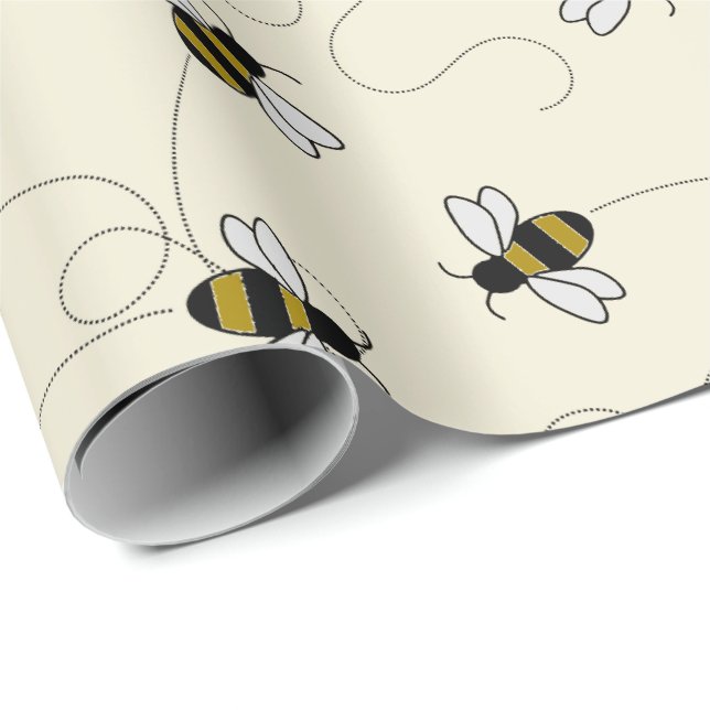 Papel De Regalo Patrón de abeja asesina del Personalizado del Pers (Esquina del rollo)
