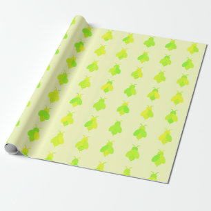 Papel De Regalo Patrón de abeja verde lindo