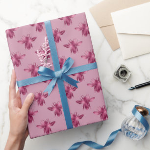 Papel De Regalo Patrón de abejas reina