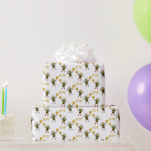 Papel De Regalo Patrón de Abejorro en Blanco