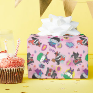 Papel De Regalo Patrón de acción de Chibi Super Villain
