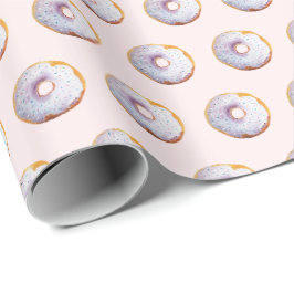Papel De Regalo Patrón de Acuarela de Donas Lindas