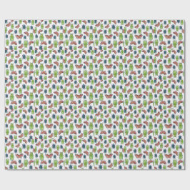 Papel De Regalo Patrón de acuarela de escarabajos y mariposas