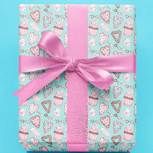 Papel De Regalo Patrón de acuarela de galleta de magdalena del día