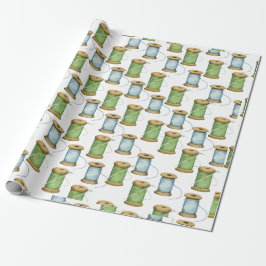 Papel De Regalo patrón de acuarela de hilo de coser
