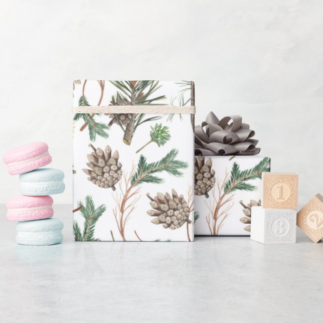 Papel De Regalo Patrón de acuarela de los navidades (Baby Shower)