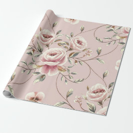 Papel De Regalo Patrón de acuarela de marfil elegancia