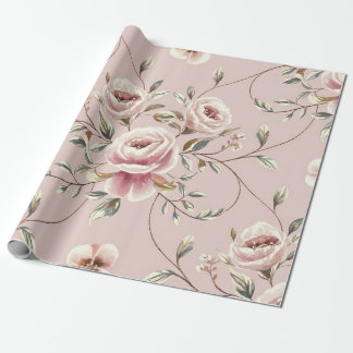 Papel De Regalo Patrón de acuarela de marfil elegancia