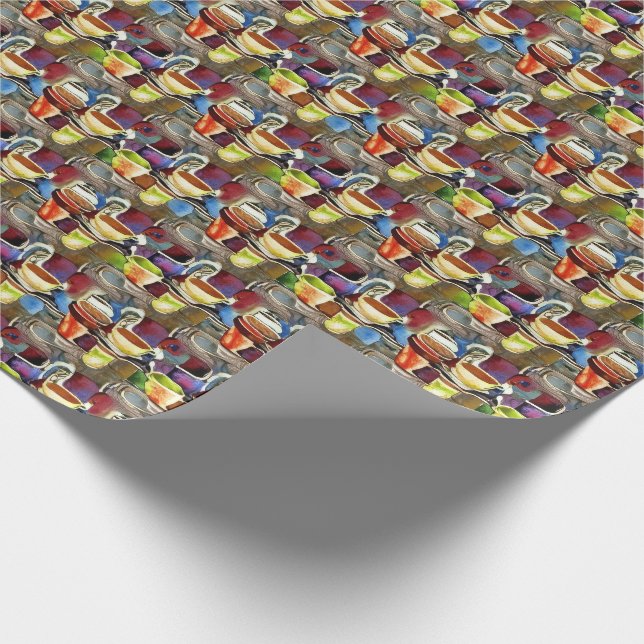 Papel De Regalo Patrón de acuarela de resumen púrpura (Esquina)