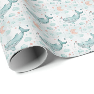 Papel De Regalo Patrón de acuarela del Pastel de Bebé Cuto de Ball