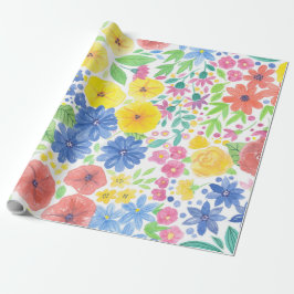Papel De Regalo Patrón de acuarela floral