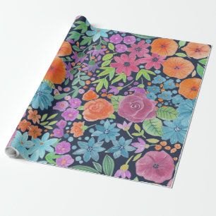Papel De Regalo Patrón de acuarela floral