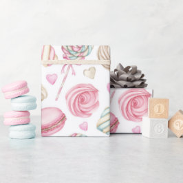 Papel De Regalo Patrón de acuarela rosa dulce