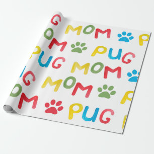 Papel De Regalo Patrón de acuarela sin fisuras con letras y un