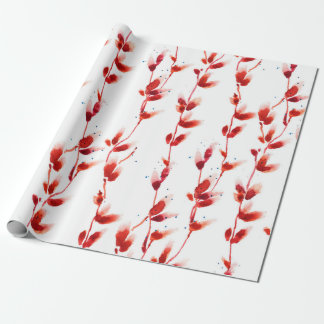 Papel De Regalo Patrón de acuarela sin mar con sauce