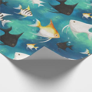 Papel De Regalo Patrón de acuario de peces angulares