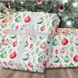 Papel De Regalo Patrón de Adornos Navidad