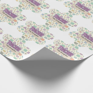 Papel De Regalo Patrón de Agradecimiento a Profesores de Pastel Ma