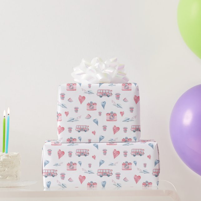 Papel De Regalo Patrón de agua de Londres (Regalos de fiesta)