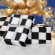 Papel De Regalo Patrón de ajedrez a cuadros negros y blancos (Holidays)