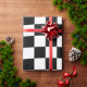 Papel De Regalo Patrón de ajedrez a cuadros negros y blancos (Holiday Gift)