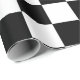 Papel De Regalo Patrón de ajedrez a cuadros negros y blancos (Esquina del rollo)