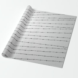 Papel De Regalo Patrón de alambre de púas gris y negro de Guay