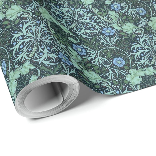 Papel De Regalo Patrón de algas marinas de William Morris (Esquina del rollo)