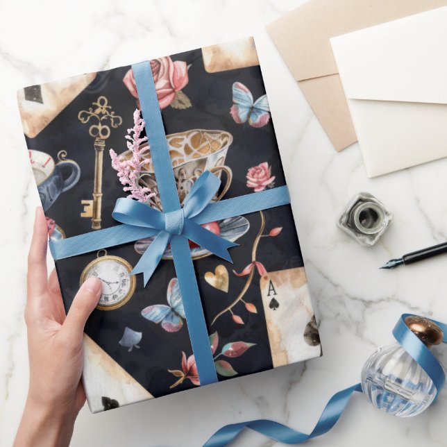 Papel De Regalo Patrón de Alice de Wonderland (Regalar)
