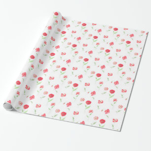 Papel De Regalo Patrón de amapolas silvestres