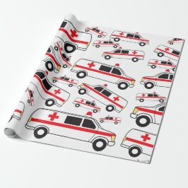 Papel De Regalo Patrón de Ambulancia
