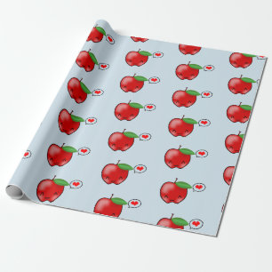Papel De Regalo Patrón de amor de Apple lindo