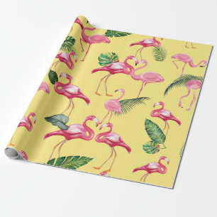 Papel De Regalo Patrón de amor de flamencos 3