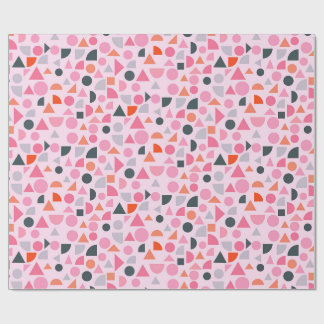 Papel De Regalo Patrón de amor geométrico en crema, rosa, lila