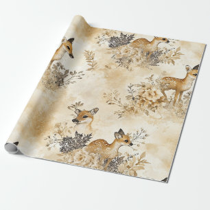 Papel De Regalo Patrón de animal cervatillo del bosque