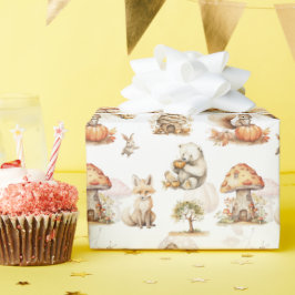 Papel De Regalo Patrón de animales de bosque de hadas