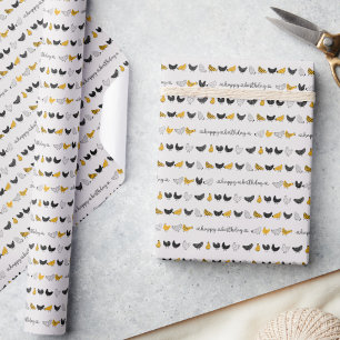 Papel De Regalo Patrón de animales de granja de pollo feliz