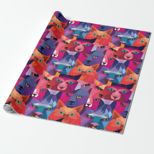 Papel De Regalo Patrón de animales de polos bajos y coloridos