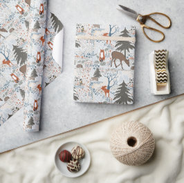 Papel De Regalo Patrón de animales de Woodland