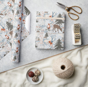 Papel De Regalo Patrón de animales de Woodland