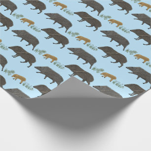 Papel De Regalo Patrón de animales del desierto en retrato de la f