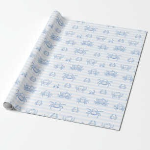Papel De Regalo Patrón de animales marinos de acuarela