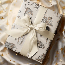 Papel De Regalo Patrón de animales salvajes del leopardo de la jun