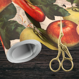 Papel De Regalo Patrón de Apple Red Gold Harvest - Idea de regalo 