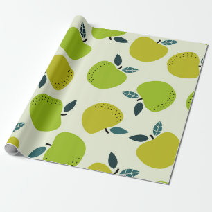 Papel De Regalo Patrón de Apple sin soldadura. Tema de la fruta il