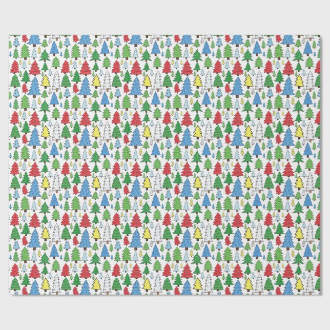 Papel De Regalo patrón de árbol (Superficie plana)